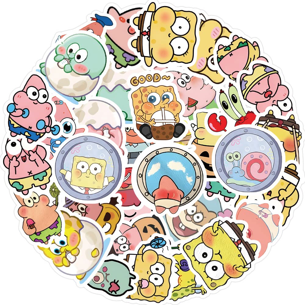 Amazon.co.jp: For スポンジ・ボブ ステッカー 63枚セット かわいい